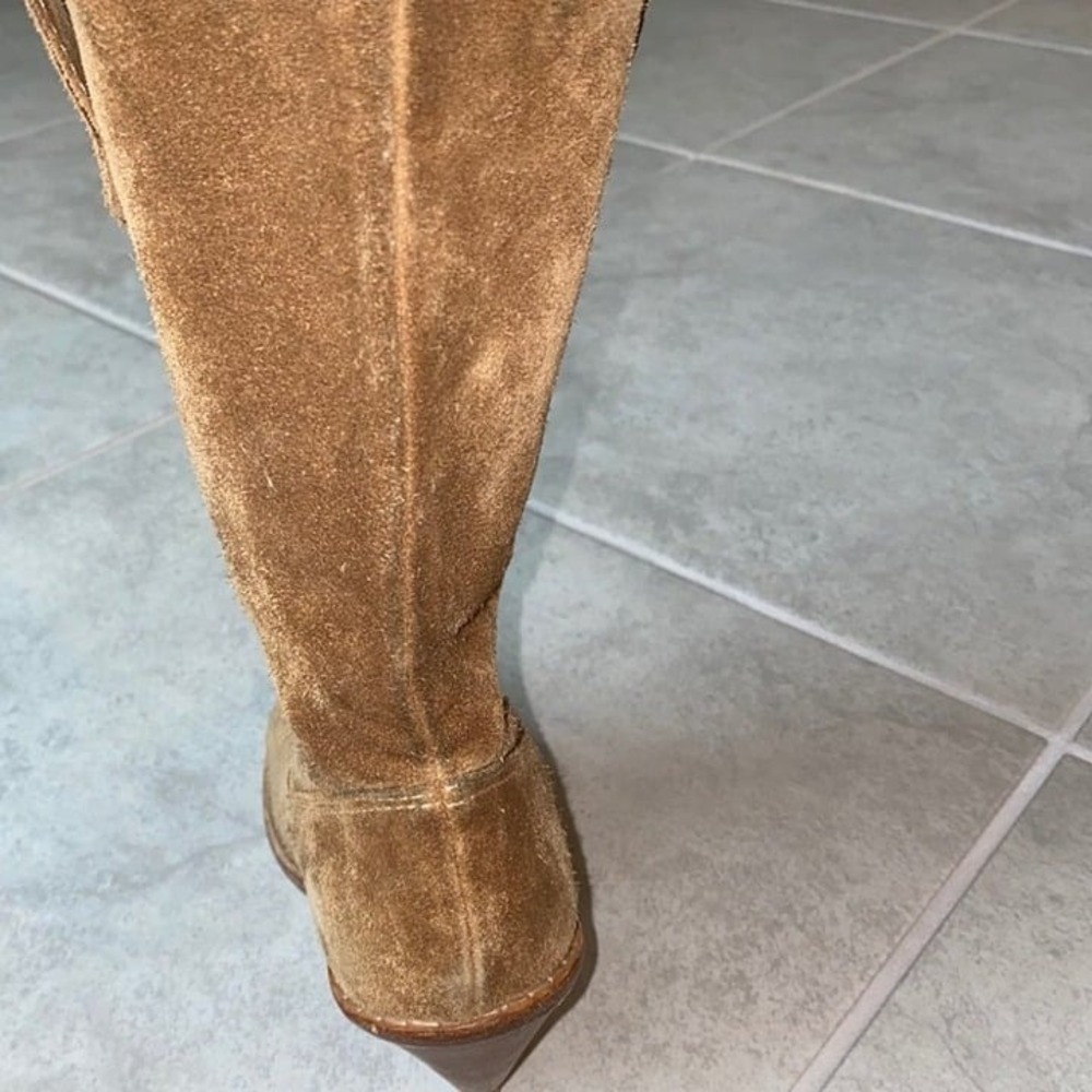 Michael Kors Brown Suede Leather Fashion Boots Size 6 M - Picture 7 of 10